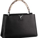 Louis Vuitton Capucine Black with Python Handle Tote Bag - Fall 2014