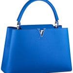 Louis Vuitton Electric Blue Capucine MM Tote Bag - Fall 2014