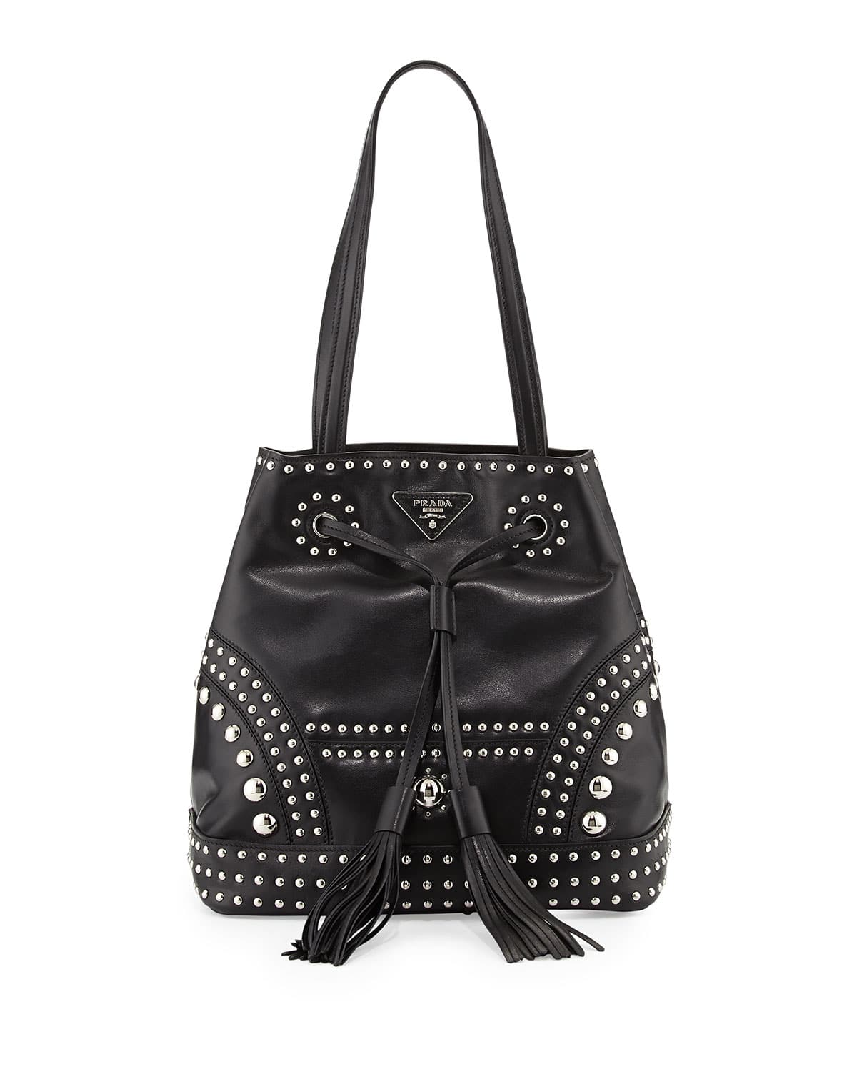 prada studded tote