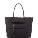 Prada Black Tessuto Bomber Shoulder Tote Bag