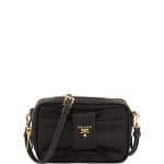 Prada Black Tessuto Bow Crossbody Small Bag