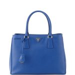 Prada Blue Saffiano Gardener's Tote Small Bag