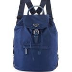 Prada Blue Vela Medium Backpack Bag