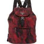 Prada Bordeaux Tessuto Camouflage Backpack Bag