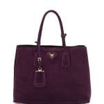 Prada Dark Purple Suede Double Bag