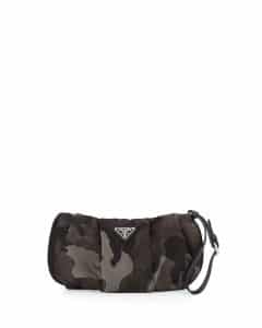 Prada Gray Tessuto Camouflage Wristlet Bag