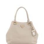 Prada Light Gray Vitello Daino Satchel Bag