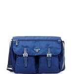 Prada Royal Blue Vela Buckled Messenger Bag