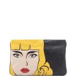 Prada Yellow Nappa Zip Girl Clutch Bag