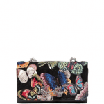 Valentino Black Butterfly Embroidered Va Va Voom Clutch Bag