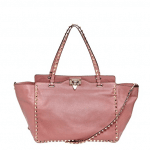 Valentino Dark Blush Rockstud Tote Medium Bag