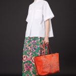 Valentino Orange Rockstud Tote Bag with Butterfly Embellishment - Resort 2015