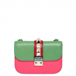 Valentino Pink/Green/Blue Rockstud Flap Small Bag