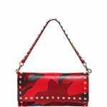 Valentino Red Camouflage Patchwork Clutch Bag
