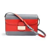 Valentino Red/Grey Striped Flap Bag