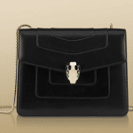 Bulgari Black Serpenti Flap Medium Bag