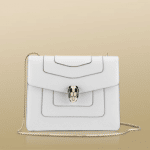 Bulgari Ceramic White Serpenti Flap Medium Bag