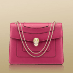 Bulgari Geranium Red Serpenti Flap Medium with Two Gussets Bag