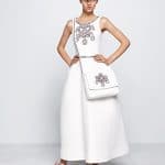 Chanel White Embellished Dress and Messenger Bag - Fall 2014 Haute Couture