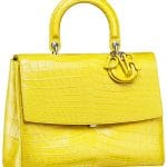 Dior Yellow Croc Be Dior Flap Bag