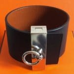 Hermes Black/Gold Illusion Bracelet Palladium Hardware