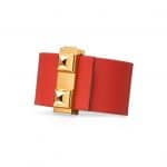 Hermes White/Capucine Red Imprevisible Bracelet 2