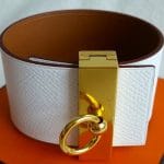 Hermes White/Gold Illusion Bracelet