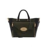 Mulberry Black/Evergreen Shrunken Calf/Suede Willow Tote Small Bag - Fall 2014