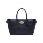 Mulberry Midnight Blue Natural Leather Bayswater Buckle Bag