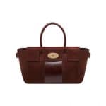 Mulberry Oxblood Suede with Calf Stripe Bayswater Buckle Bag