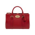 Mulberry Poppy Red Bayswater Double Zip Tote Bag