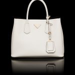 Prada Chalk White Double Tote Small Bag