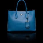 Prada Cobalt Blue Double Tote Medium Bag