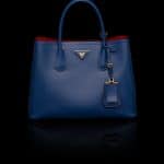 Prada Cornflower Blue Double Tote Small Bag