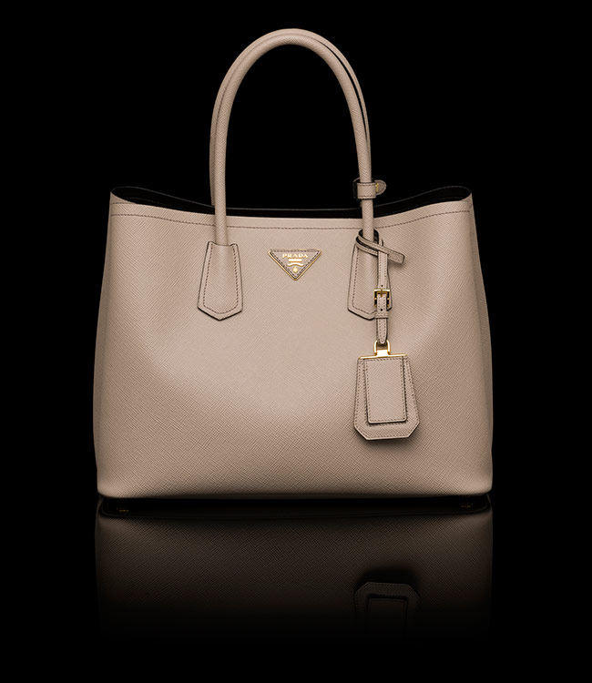 saffiano double tote