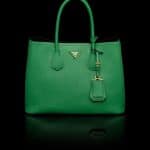 Prada Green Double Tote Medium Bag