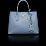 Prada Pale Blue Double Tote Small Bag