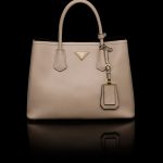 Prada Pale Grey Double Tote Small Bag