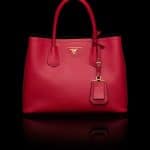Prada Red Double Tote Small Bag