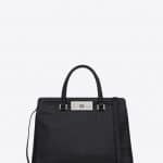 Saint Laurent Black Crocodile Embossed Trois Clous Medium Bag - Fall 2014