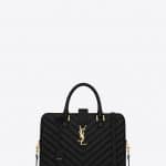 Saint Laurent Black Monogramme Cabas Matelasse Small Bag