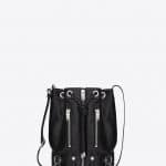 Saint Laurent Black Python Embossed Rider Bucket Bag - Fall 2014