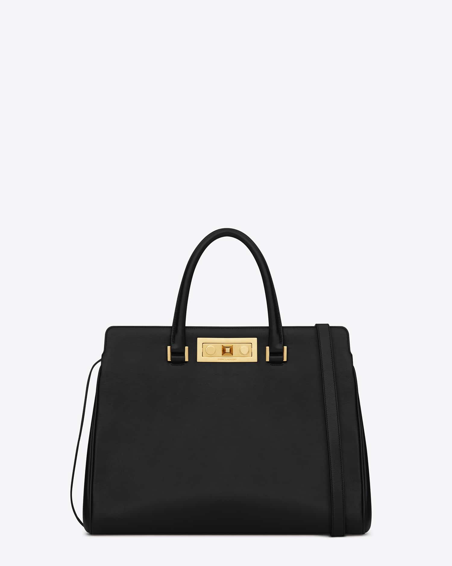 Saint Laurent Black Trois Clous Medium Bag