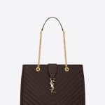 Saint Laurent Dark Magenta Classic Monogram Matelasse Shopping Bag