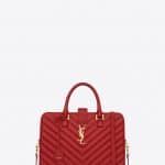 Saint Laurent Lipstick Red Monogramme Cabas Matelasse Small Bag