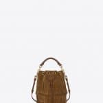 Saint Laurent Ocher Suede:Leather Emmanuelle Bucket Small Bag - Fall 2014