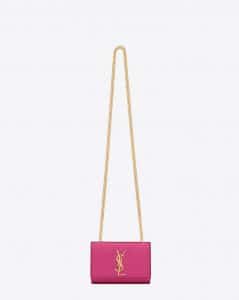 Saint Laurent Pink Metallic Classic Monogram Satchel Small Bag - Fall 2014