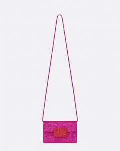 Saint Laurent Pink/Red Glitter Lulu Bunny Satchel Bag - Fall 2014