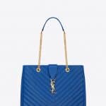 Saint Laurent Royal Blue Classic Monogram Matelasse Shopping Bag