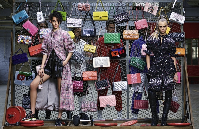 Chane Bag Display in Fall 2014 ad campaign